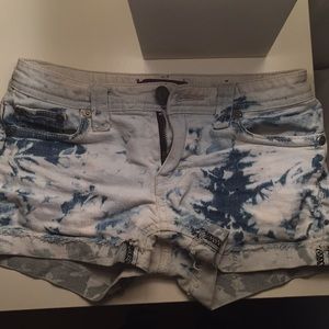 Tie Die Denim Shorts